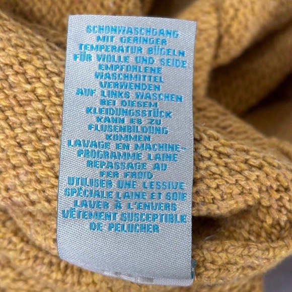 Boden Chunky knit Sweater Dress Size 12 Mustard Yellow Cashmere Blend Lagenlook‎ - Picture 8 of 8